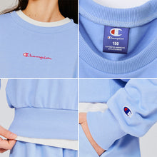 画像をギャラリービューアに読み込む, チャンピオン スウェット キッズ こども シャツ クルーネック 綿 ワンポイント シンプル 100cm~160cm (champion 100 110 120 130 140 150 160 丸首 ボーイズ ガールズ 子供 子ども) (在庫限り)