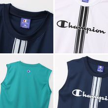 画像をギャラリービューアに読み込む, チャンピオン キッズ スリーブレスシャツ タンクトップ 130cm~160cm ノースリーブ ランニング 男の子 子供 白 ネイビー 速乾 男子 肌着 クルーネック 丸首 袖なし Champion