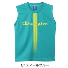 画像をギャラリービューアに読み込む, チャンピオン キッズ スリーブレスシャツ タンクトップ 130cm~160cm ノースリーブ ランニング 男の子 子供 白 ネイビー 速乾 男子 肌着 クルーネック 丸首 袖なし Champion