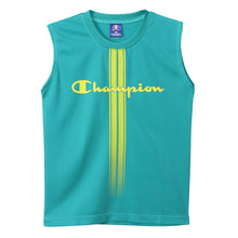 画像をギャラリービューアに読み込む, チャンピオン キッズ スリーブレスシャツ タンクトップ 130cm~160cm ノースリーブ ランニング 男の子 子供 白 ネイビー 速乾 男子 肌着 クルーネック 丸首 袖なし Champion