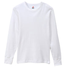 画像をギャラリービューアに読み込む, ヘインズ BEEFY ビーフィー メンズ サーマル クルーネック ロングスリーブ S~XL Hanes ワッフル生地 ヘビーウェイト トップス 長袖Tシャツ 男性 丈夫 無地 BEEFY-T