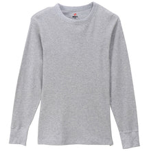 画像をギャラリービューアに読み込む, ヘインズ BEEFY ビーフィー メンズ サーマル クルーネック ロングスリーブ S~XL Hanes ワッフル生地 ヘビーウェイト トップス 長袖Tシャツ 男性 丈夫 無地 BEEFY-T