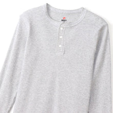 画像をギャラリービューアに読み込む, ヘインズ BEEFY ビーフィー メンズ サーマル ヘンリーネック ロングスリーブ S~XL Hanes ワッフル生地 ヘビーウェイト トップス 長袖Tシャツ 男性 丈夫 無地 BEEFY-T