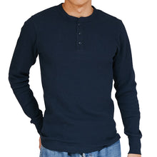 画像をギャラリービューアに読み込む, ヘインズ BEEFY ビーフィー メンズ サーマル ヘンリーネック ロングスリーブ S~XL Hanes ワッフル生地 ヘビーウェイト トップス 長袖Tシャツ 男性 丈夫 無地 BEEFY-T