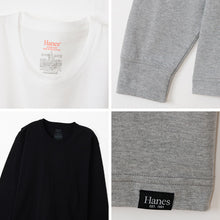 画像をギャラリービューアに読み込む, メンズ ヘインズ クルーネック ロングスリーブ Tシャツ M~LL 長袖シャツ 丸首 ロングTシャツ メンズシャツ メンズインナー 長袖インナー トップス 大きいサイズ