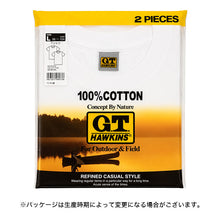 画像をギャラリービューアに読み込む, グンゼ Tシャツ メンズ 半袖 綿100% 2枚組 M~LL (下着 シャツ 綿 肌着 インナーシャツ クルーネック インナー 無地 GTホーキンス)