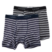 画像をギャラリービューアに読み込む, ボクサーパンツ メンズ Hanes ヘインズ ボクサーブリーフ 2枚組 綿混 ストレッチ 前開き インナー 下着 男性用 パンツ セット M~LL 柔らか フィット デイリー 無地 ブランド お得