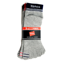 画像をギャラリービューアに読み込む, ヘインズ 靴下 メンズ ソックス 3足 セット 5本指 ショートソックス 綿素材 グレー 黒 赤 緑 おしゃれ ロゴ 25-27cm (Hanes 男性 紳士 まとめ買い 5本指 運動 コットン) (在庫限り)