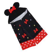 画像をギャラリービューアに読み込む, ラップタオル フード付き 巻きタオル プールタオル タオル キッズ キャラクター 約50×100cm 子供 プール ミニー ディズニー 綿100% 海水浴 スイミング バスタオル