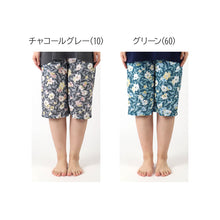 画像をギャラリービューアに読み込む, 冷感 接触冷感 ひんやり 冷たい ニット リラックスパンツ M L LL ルームウェア レディース 5分丈 イージーパンツ ウエストゴム 調整ひも ゴム交換口 両サイドポケット ボタニカル柄 花柄 ストレッチ 涼しい 夏 在宅ワーク パジャマ代わり 薄手 快適 軽量 チャコールグレー (在庫限り)