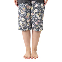 画像をギャラリービューアに読み込む, 冷感 接触冷感 ひんやり 冷たい ニット リラックスパンツ M L LL ルームウェア レディース 5分丈 イージーパンツ ウエストゴム 調整ひも ゴム交換口 両サイドポケット ボタニカル柄 花柄 ストレッチ 涼しい 夏 在宅ワーク パジャマ代わり 薄手 快適 軽量 チャコールグレー (在庫限り)