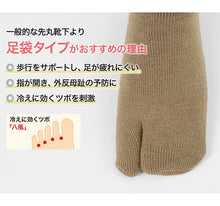 画像をギャラリービューアに読み込む, 足袋ソックス 婦人 クルーソックス 裏起毛 2足組 レディース 靴下 足袋型 パイル あったかい あたたかい 22-24cm クルー丈 もこもこ 足袋靴下 足袋型靴下 くつ下 くつした (在庫限り)