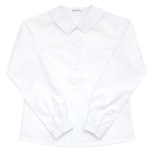 画像をギャラリービューアに読み込む, スクールシャツ 長袖 女子 透けにくい 制服 角襟 ノーアイロン SS~BEL (形態安定 ブラウス 高校生 中学生 白 角衿 学生服 女の子 OLIVE des OLIVE)