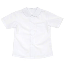 画像をギャラリービューアに読み込む, スクールシャツ 半袖 女子 透けにくい 制服 丸襟 ノーアイロン SS~BEL (形態安定 ブラウス 高校生 中学生 白 丸衿 学生服 女の子 OLIVE des OLIVE)