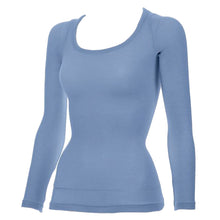 画像をギャラリービューアに読み込む, 発熱インナー 長袖 レディース あたたか デコルテネック 深あき あったか 白 黒 ブルー ピンク パープル 黄色 おしゃれ 重ね着 秋冬用 M-L・L-LL 薄手 インナー 暖かい 下着 シャツ 防寒 冬