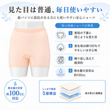 画像をギャラリービューアに読み込む, 失禁ズロース レディース 婦人 100cc対応 尿漏れパンツ 吸水ショーツ 大失禁 尿もれ 女性用 綿100% コットン M L LL 深ばき ゆったり ズロースタイプ 吸水帯セパレート型 薄型吸水帯 洗濯機OK 抗菌防臭 消臭 にじみ出し防止 ウエストゴム交換可能