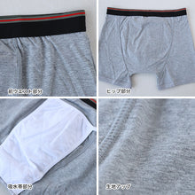画像をギャラリービューアに読み込む, 吸水ボクサーブリーフ 前あき 2枚組 綿 M~LL 介護用 失禁パンツ 中失禁 軽失禁 尿漏れ 吸水シート付き 尿漏れ おねしょ オムツ コットン (取寄せ)