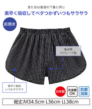 画像をギャラリービューアに読み込む, Suteteko 紳士 80cc対応 安心快適トランクス M~LL (中失禁 大失禁 尿漏れ メンズ 失禁パンツ 日本製) (取寄せ)