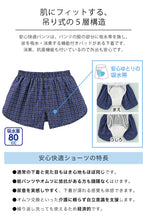 画像をギャラリービューアに読み込む, Suteteko 紳士 80cc対応 安心快適トランクス M~LL (中失禁 大失禁 尿漏れ メンズ 失禁パンツ 日本製) (取寄せ)