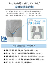 画像をギャラリービューアに読み込む, Suteteko 紳士 100cc対応 安心快適ニットトランクス 前あき M~LL (大失禁 尿漏れ メンズ 失禁パンツ 日本製) (取寄せ)