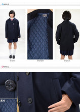 画像をギャラリービューアに読み込む, 学生服 スクール用 通学用 男女兼用ピーコート S~4L (送料無料) (取寄せ)