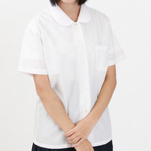 画像をギャラリービューアに読み込む, 学生服 形態安定 女子 丸衿半袖ブラウス 155cmA~175cmA・150cmB~170cmB (在庫限り)