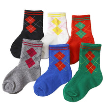 画像をギャラリービューアに読み込む, アウトレット 子ども 靴下 ソックス キッズ 6足組 10-24cm こども 柄 子供用 女の子 男の子 伸びる 伸縮性 まとめ買い カラフル クルー丈 クルーソックス 無地 ハート アーガイル リブ (在庫限り)