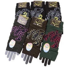 画像をギャラリービューアに読み込む, アウトレット キッズ 子供 こども アームウォーマー ハンドウォーマー 指なし 6双組 フリー 毛混 ウール混 フリーサイズ 薄手 ダーク 骸骨 ドクロ サソリ ボーダー ゴス 黒 ラメ (在庫限り)