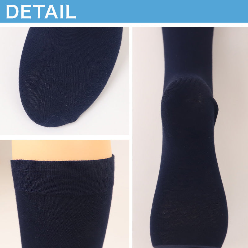 紺ソックス スクールソックス ワンポイント 女子 男子 スリークォーター丈
