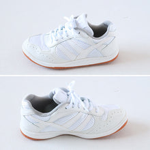 画像をギャラリービューアに読み込む, 体育館シューズ 体育館履き 内履き 上履き 校内履き 学校 スクールシューズ スニーカー 子供靴 紐靴 21cm~29cm ラッキーベル アリーナ500 白 体育館 運動 靴 運動靴 小学校 中学校 高校 (送料無料)