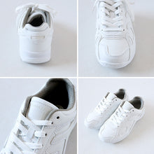 画像をギャラリービューアに読み込む, 通学履き 外履き グランドシューズ スクールシューズ スニーカー 合皮 子供靴 通学 紐靴 22cm~29cm ラッキーベル ベルフィールド61 白スニーカー 学校 小学校 中学校 高校 靴 白 白靴 シンプル (送料無料)