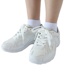 画像をギャラリービューアに読み込む, 通学履き 外履き グランドシューズ スクールシューズ スニーカー 合皮 子供靴 通学 紐靴 22cm~29cm ラッキーベル ベルフィールド61 白スニーカー 学校 小学校 中学校 高校 靴 白 白靴 シンプル (送料無料)
