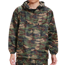 画像をギャラリービューアに読み込む, カジメイク 撥水加工 男女兼用 迷彩ヤッケ M~LL (雨具 カッパ 撥水) (ワーキング) (取寄せ)