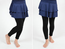 画像をギャラリービューアに読み込む, スパッツ 10分丈 綿 M-L~5L (レギンス 大きいサイズ 3l レディース スポーツ インナー 黒 中学生 高校生)