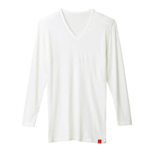 画像をギャラリービューアに読み込む, グンゼ 長袖 インナー メンズ あったか vネック 9分袖 シャツ M~LL V首 ホットマジック 下着 暖かい 冬 男 防寒 冷え対策 大きいサイズ 肌着 紳士 アンダーウェア