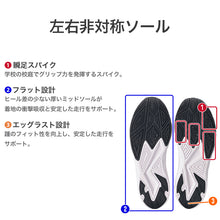 画像をギャラリービューアに読み込む, 瞬足 キッズ スニーカー 撥水 女の子 女児 3E 16cm~22.5cm (ジュニア 子供 キッズ アキレス 学校 小学生 中学生 黒 むらさき 17cm 18cm 19cm 20cm 21cm 22cm) (送料無料) (在庫限り)