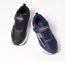 画像をギャラリービューアに読み込む, キッズ スニーカー 防水 男の子 子供 靴 シューズ ジュニア 男児 防水スニーカー マジックテープ 19cm~24cm 学校 小学生 中学生 男子 青 黒 20cm 21cm 22cm 23cm (送料無料) (取寄せ)