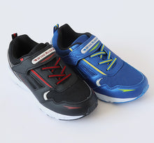 画像をギャラリービューアに読み込む, キッズ スニーカー 防水 男の子 子供 靴 シューズ ジュニア 男児 防水スニーカー マジックテープ 19cm~24cm 学校 小学生 中学生 男子 青 黒 20cm 21cm 22cm 23cm (送料無料) (取寄せ)