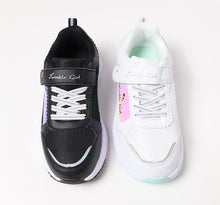 画像をギャラリービューアに読み込む, キッズ スニーカー 防水 女の子 子供 靴 シューズ ジュニア 女児 防水スニーカー マジックテープ 19cm~24cm 学校 小学生 中学生 女子 紫 黒 20cm 21cm 22cm 23cm (送料無料) (取寄せ)