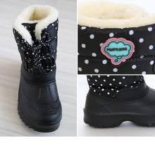 画像をギャラリービューアに読み込む, スノーブーツ キッズ 防水 防寒 滑らない 冬 女の子 男の子 あったか レインブーツ 子供 靴 紐 19cm~24cm 長靴 雪遊び ショートブーツ ボア 暖かい レインシューズ 子ども ジュニア ブーツ (在庫限り)