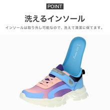 画像をギャラリービューアに読み込む, スニーカー キッズ 女の子 子供靴 女児 軽い 軽量スニーカー シューズ 19cm~24cm ピンク 紫 学校 小学生 中学生 運動靴 ジュニア 子供 20cm 21cm 21.5cm 22cm 22.5cm 23.5cm (送料無料) (取寄せ)