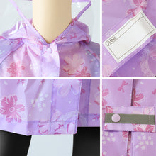 画像をギャラリービューアに読み込む, レインコート キッズ ランドセル対応 女の子 カッパ 子供 120 130 140 子ども 子供用 雨具 かわいい おしゃれ 小学生 小学校 花柄 クリア