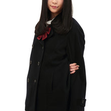 画像をギャラリービューアに読み込む, スクールコート 女子 ピーコート ショート丈 高校生 中学生 S~L MICHELKLEIN チャコール グレー ウール 暖かい 女の子 学生 レディース 冬 防寒 通学 学生コート 可愛い おしゃれ (送料無料) (在庫限り)
