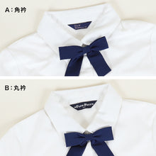 画像をギャラリービューアに読み込む, スクールシャツ 女子 長袖 リボンタイ付き ブラウス 子供 130cm~170cm 丸襟 角衿 制服 通学 130 140 150 160 170 ノーアイロン フォーマル シャツ 女の子