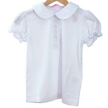 画像をギャラリービューアに読み込む, キッズ ニットシャツ 半袖 女の子 ストレッチ スクールシャツ 丸襟 ブラウス 100cm~140cm 子供 レース 刺繍 かわいい ニット シャツ フォーマル 子供服 入園 入学 お受験 制服 学校用 通学 100 110 120 130 140