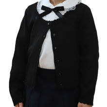 画像をギャラリービューアに読み込む, キッズ ニットカーディガン 薄手 フォーマル 女の子 100cm~130cm 入園 準備 入学 お受験 子供服 学校用 発表会 冠婚葬祭 女子 女児 スクール 100 110 120 130 (在庫限り)