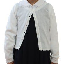 画像をギャラリービューアに読み込む, キッズ ニットカーディガン 薄手 フォーマル 女の子 100cm~130cm 入園 準備 入学 お受験 子供服 学校用 発表会 冠婚葬祭 女子 女児 スクール 100 110 120 130 (在庫限り)