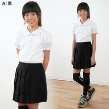 画像をギャラリービューアに読み込む, プリーツスカート 制服 スカート 女子 後ろゴム 丈やや短め 130cmA~170cmB 子供 無地 入園 入学 お受験 学校用 学生 通学 冠婚葬祭 130 140 150 160 170 子供服