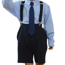 画像をギャラリービューアに読み込む, サスペンダー付き ハーフパンツ 男児 フォーマル 子供服 男の子 110cm~130cm (キッズ 半ズボン 5分丈 男子 入園式 入学式 卒業式 お受験 慶事 110 120 130) (在庫限り)
