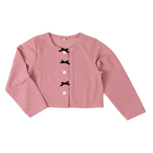 画像をギャラリービューアに読み込む, カーディガン キッズ フロントリボン 長袖 羽織り 110 120 130 cm 女の子 子供 スクール 小学生 幼稚園 無地 シンプル キッズ 発表会 フォーマル かわいい